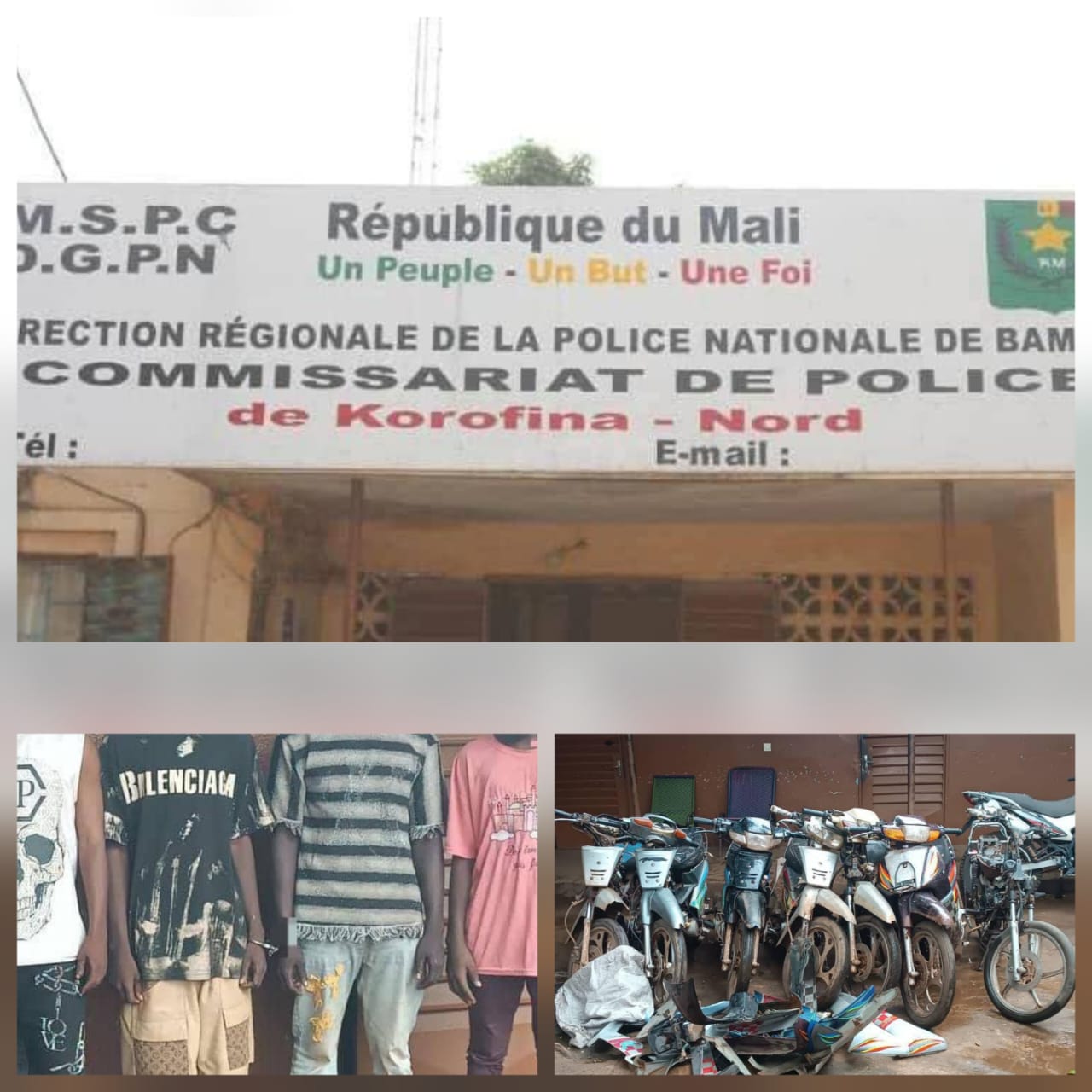 Opération de police réussie à Korofina : cinq individus arrêtés pour vols de motos